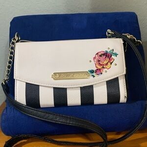 Betsey Johnson, Crossbody, bag, wallet, and purse all in one